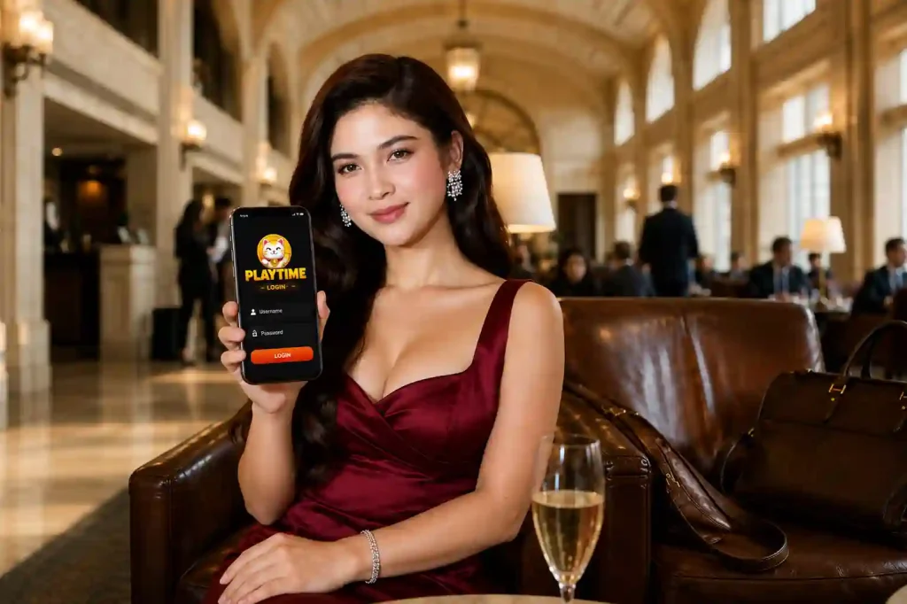compressed_Elegant lounge moment with smartphone game compressed_Elegant lounge moment with smartphone game