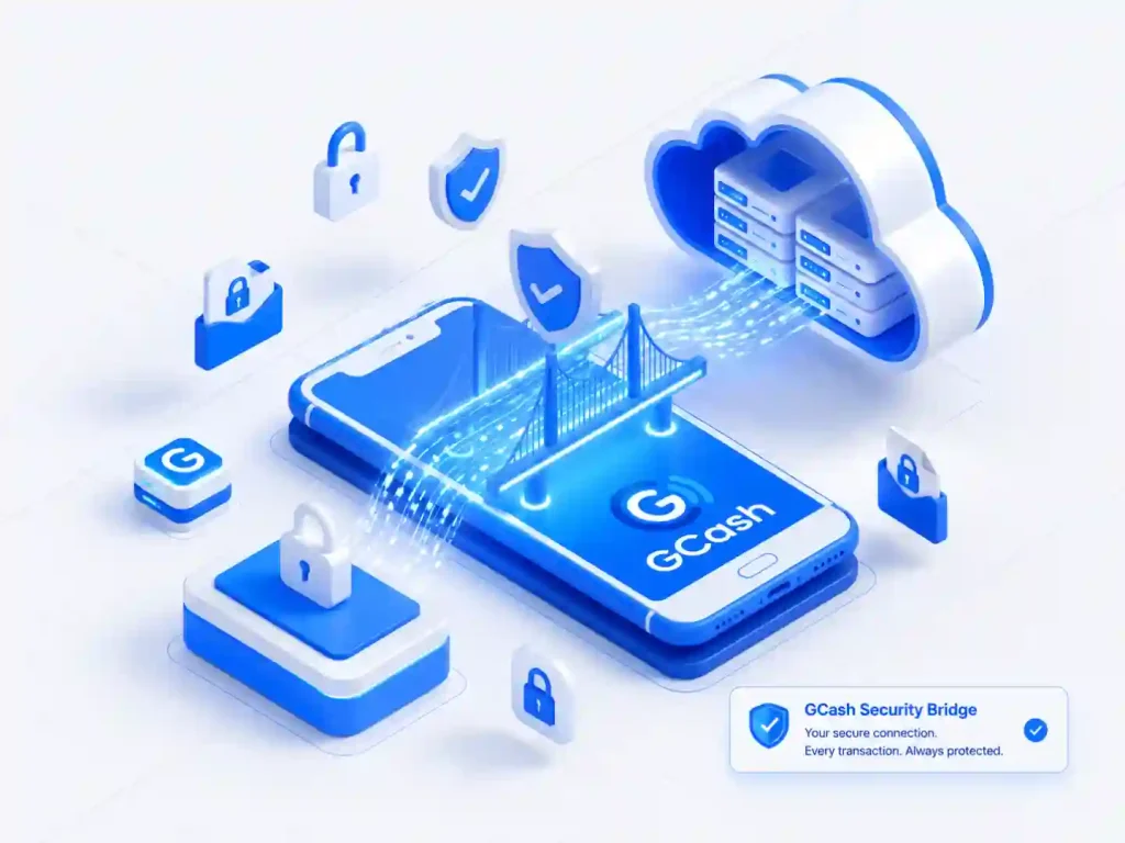 compressed_GCash secure connection concept illustration