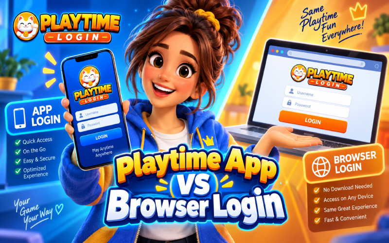 playtime app vs browser login